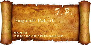 Tengerdi Patrik névjegykártya
